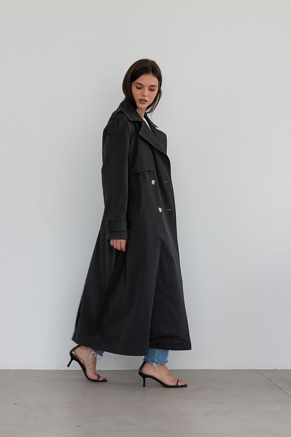 Тренч котон на підкладці чорний С0523/3 #RU# Тренч котон на подкладке чёрный С0523/3 № 3