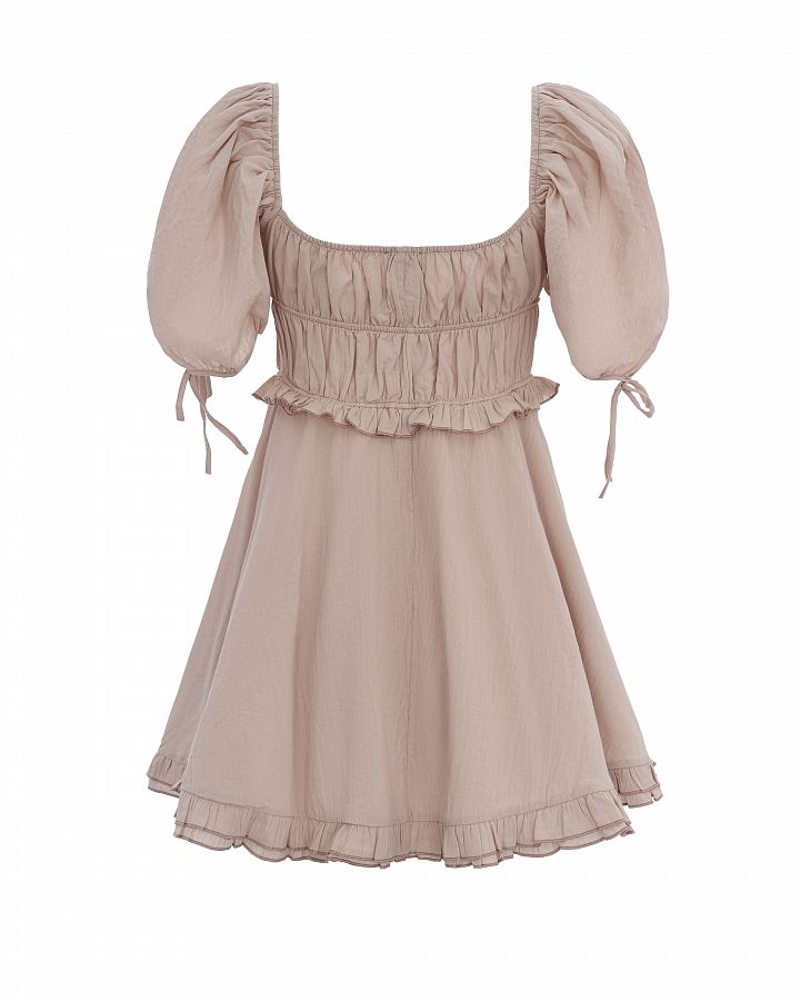 Сукня з рюшами бежева DR202401/2 № 2