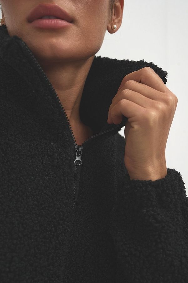 Світшот теді із замком чорний TKOFG/04 #RU# Свитшоты TKOFG/04 № 4