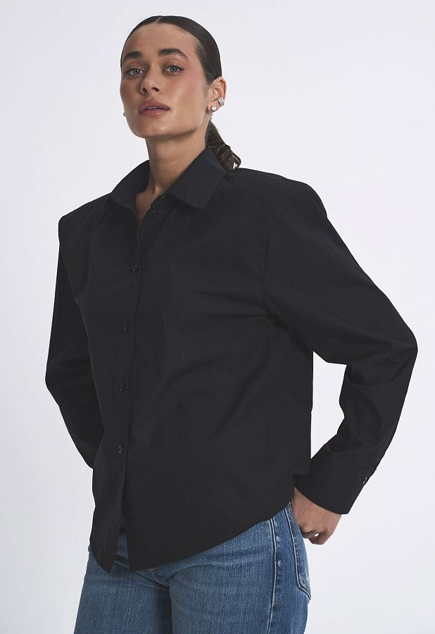 Сорочка котонова з підплічниками чорна SCT/2 #RU# Рубашка котоновая с подплечниками черная SCT/2 № 2