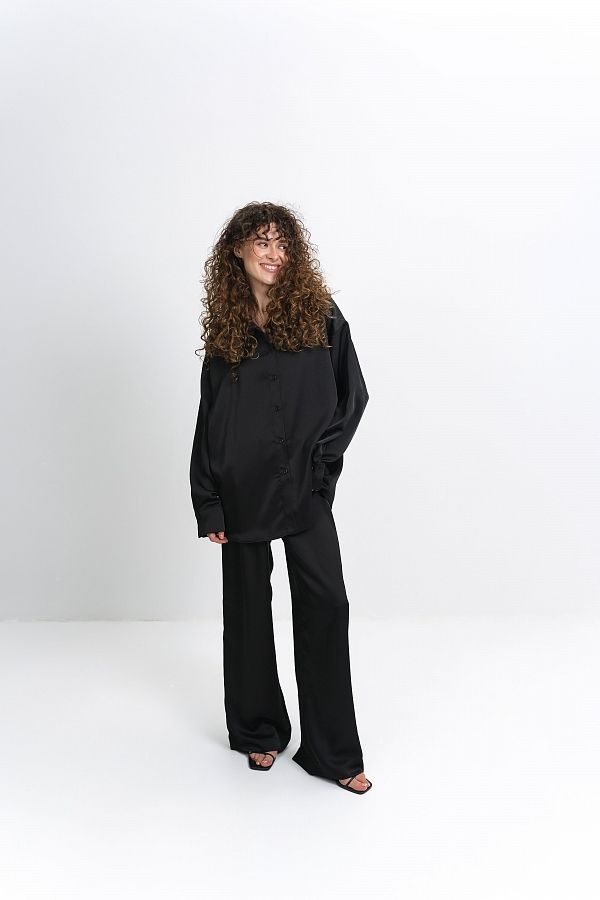 Костюм сатиновий чорний НФ-00000754/3 #RU# Костюм сатиновый черный НФ-00000754/3 № 2