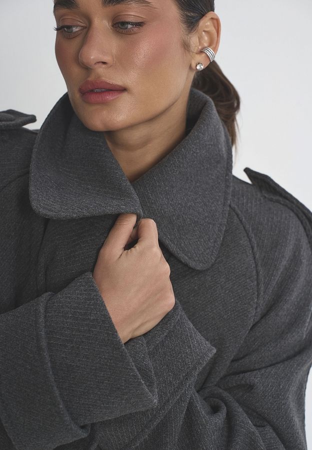 Піджак під пояс темно-сірий PJ-PAS/2 #RU# Пиджак под пояс темно-серый PJ-PAS/2 № 8