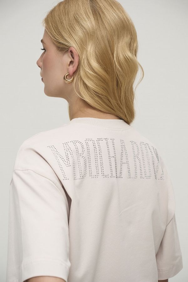 Футболка зі стразами MBocharova бежева FB202411/5 #RU# Футболка со стразами MBocharova бежевая FB202411/5 № 4