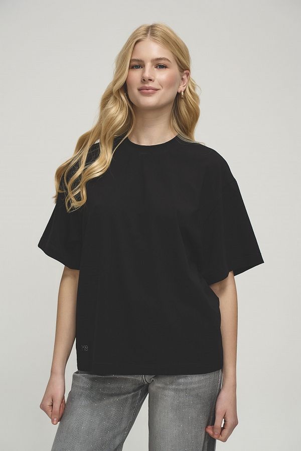 Футболка зі стразами MBocharova чорна FB202411/2 #RU# Футболка со стразами MBocharova черная FB202411/2 № 3