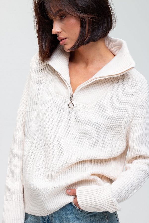 Светр на замку молочний 13311/1 #RU# Свитер на замке молочный 13311/1 № 2
