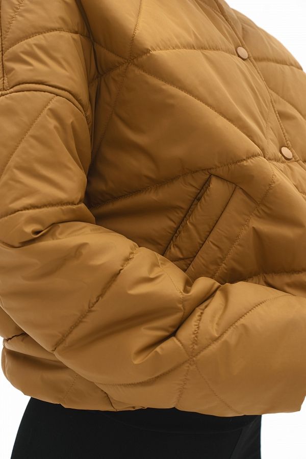 Бомбер на кнопках гірчичний К0623/2 #RU# Бомбер на кнопках горчичный К0623/2 № 4