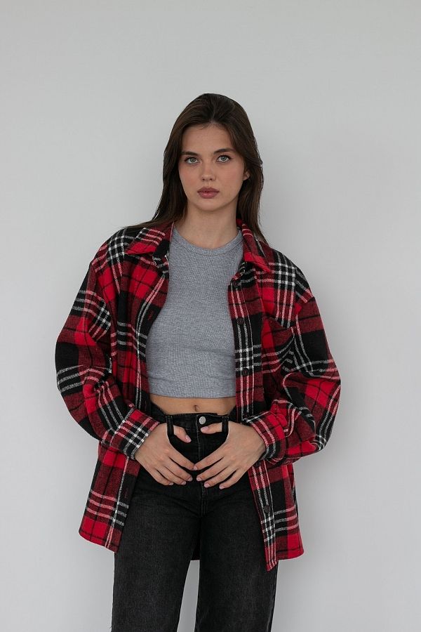 Сорочка утеплена червоно-чорна МБС4002s/3 #RU# Рубашка утепленная красно-черная МБС4002s/3 № 3