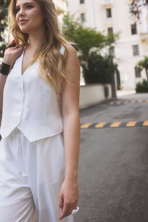 Костюм брюки+жилетка білий - №2