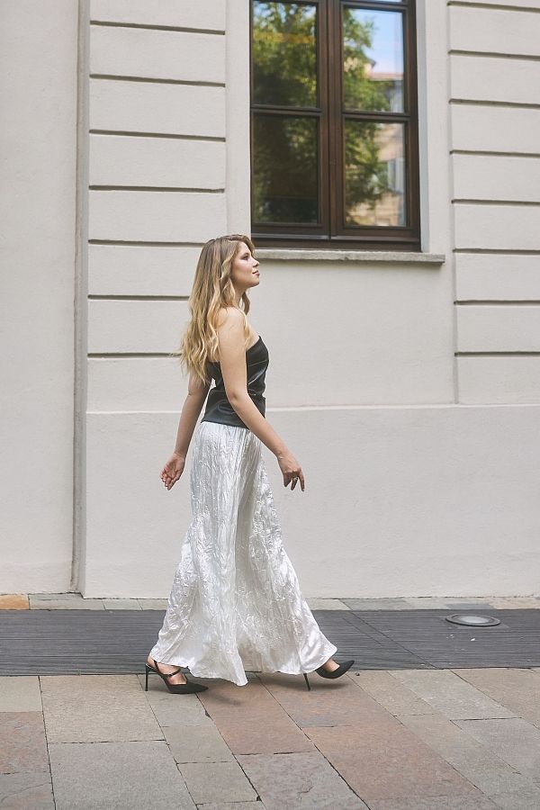 Спідниця максі жата молочна DF231057/1 #RU# Юбка макси жатая молочная DF231057/1 № 3