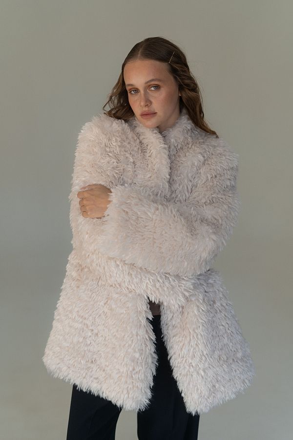 Шубка подовжена молочна 19421/1 № 3