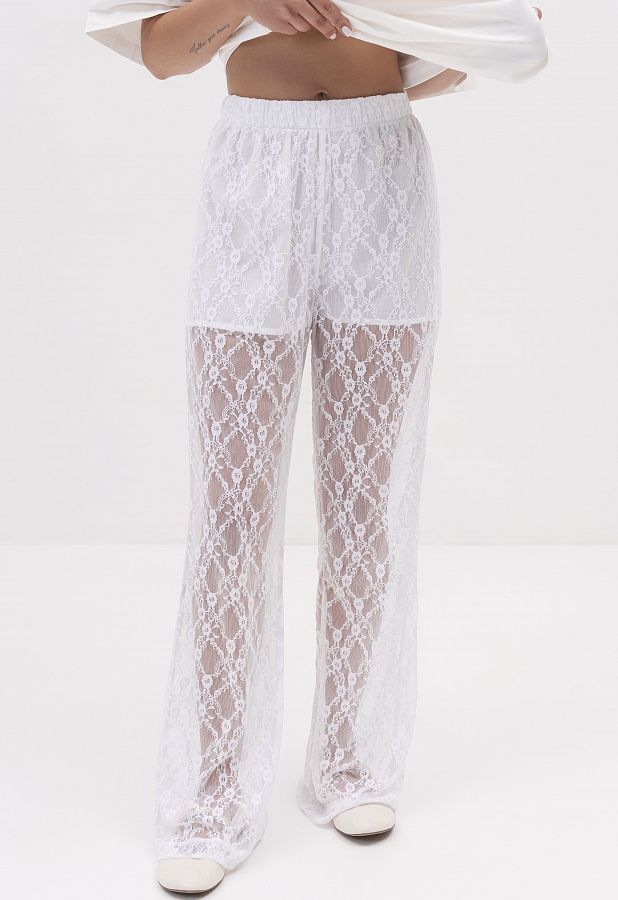 Штани мереживні білі BRM/01 #RU# Брюки кружевные белые BRM/01 № 2