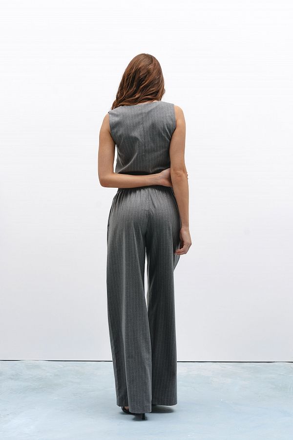 Костюм в смужку сірий ПБ1943/2 #RU# Костюм в полоску серый ПБ1943/2 № 4