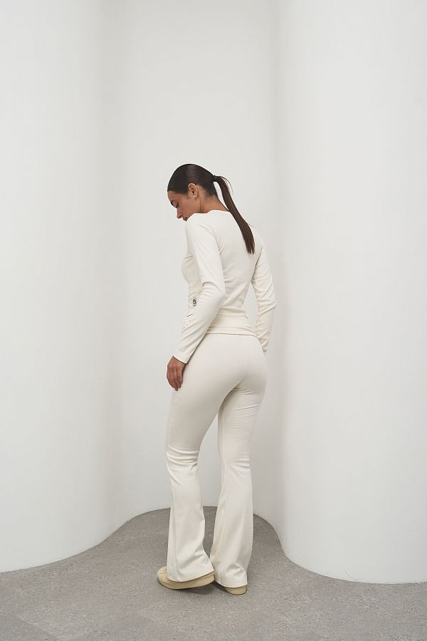 Костюм приталений флісовий молочний KPRM05/1 #RU# Костюм приталенный флисовый молочный  KPRM05/1 № 4