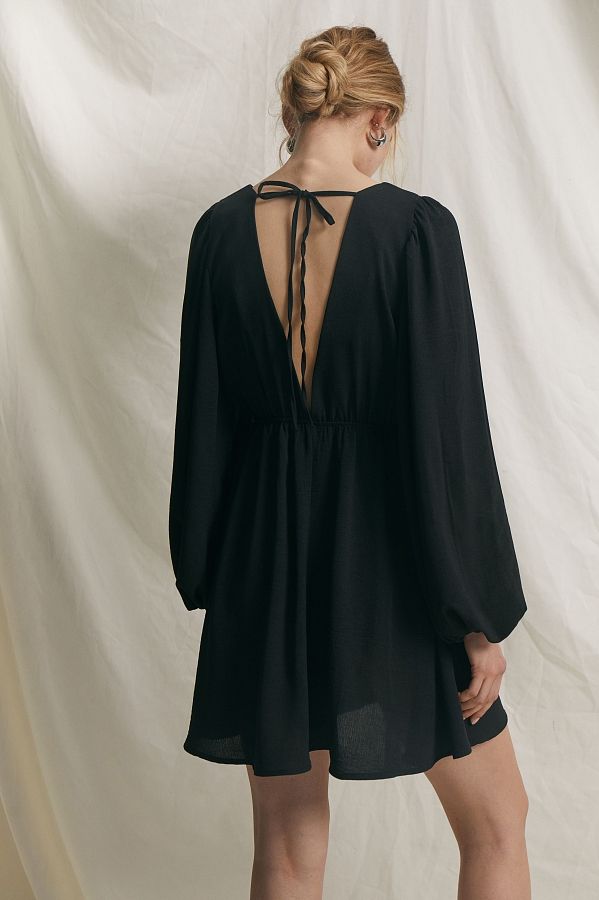 Сукня міні з відкритою спиною чорна VID1124/4 № 4