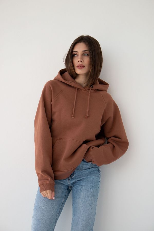 Худі утеплене на флісі капучіно Т1211/1 #RU# Свитшоты Т1211/1 № 2