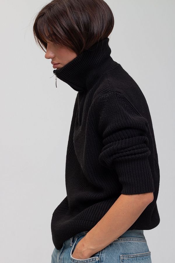 Светр на замку чорний  13311/2 #RU# Свитер на замке черный 13311/2 № 3