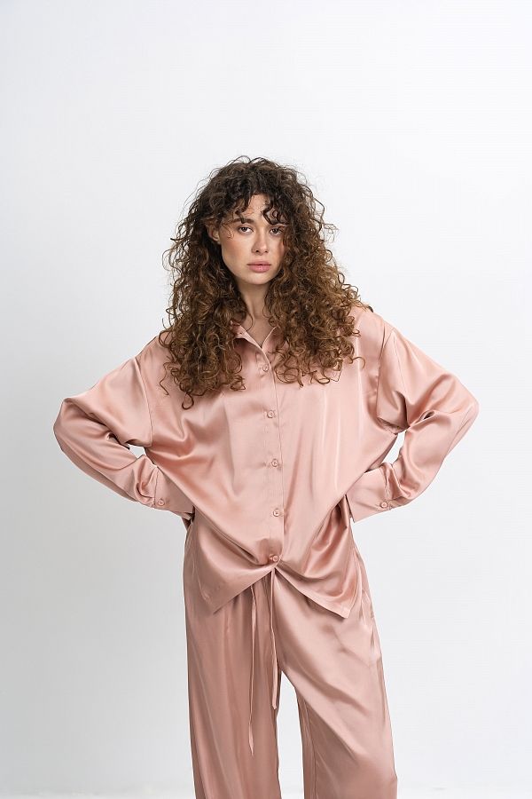 Костюм сатиновий пудровий НФ-00000754/1 #RU# Костюм сатиновый пудровый НФ-00000754/1 № 1