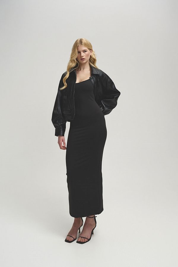 Куртка oversize шкіряна чорна URBAN-01 #RU# Куртка oversize кожаная черная URBAN-01 № 7