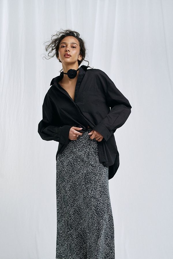 Сорочка котонова класична чорна МБСЧ001/7 #RU# Рубашка котоновая классическая черная МБСЧ001/7 № 3