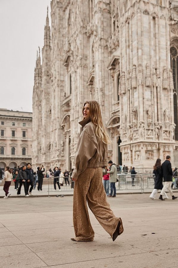 Штани мереживні палацо бежеві SHT/MER/02 #RU# Брюки кружевные палаццо бежевые SHT/MER/02 № 3