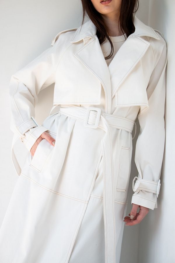 Тренч джинсовий білий C0323/3 #RU# Тренч джинсовый белый C0323/3 № 3