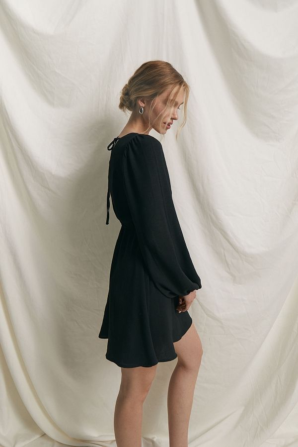 Сукня міні з відкритою спиною чорна VID1124/4 № 3