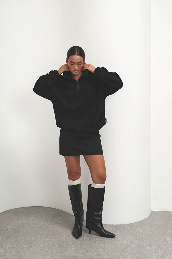 Світшот теді із замком чорний TKOFG/04 #RU# Свитшоты TKOFG/04 № 2