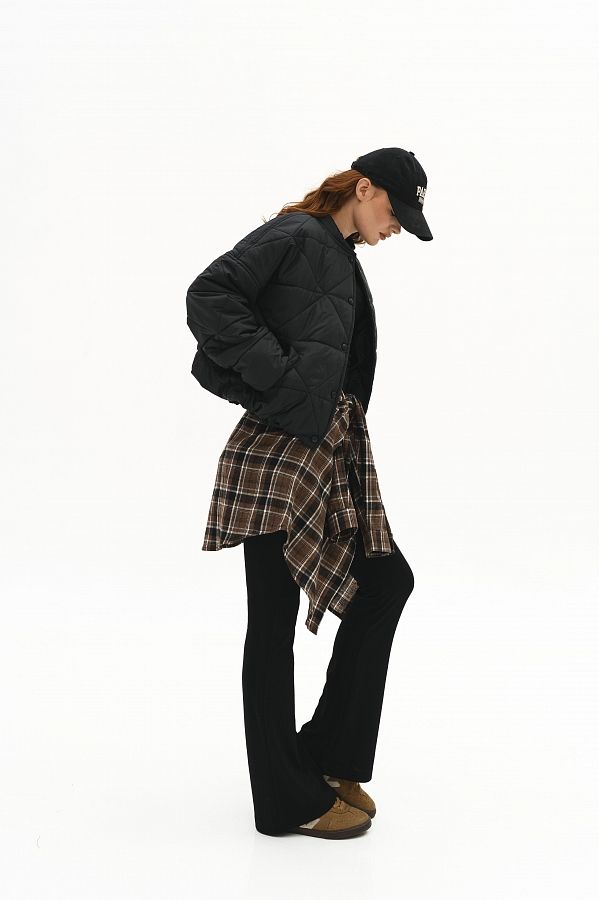 Бомбер на кнопках чорний К0623/3 #RU# Бомбер на черных кнопках К0623/3 № 4