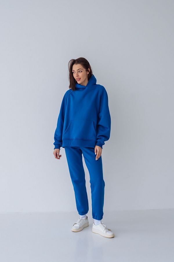 Костюм спортивний утеплений на флісі худі+джогери синій Н0126/5 #RU# Костюм спортивный утепленный на флисе худи+джогеры синий Н0126/5 № 2