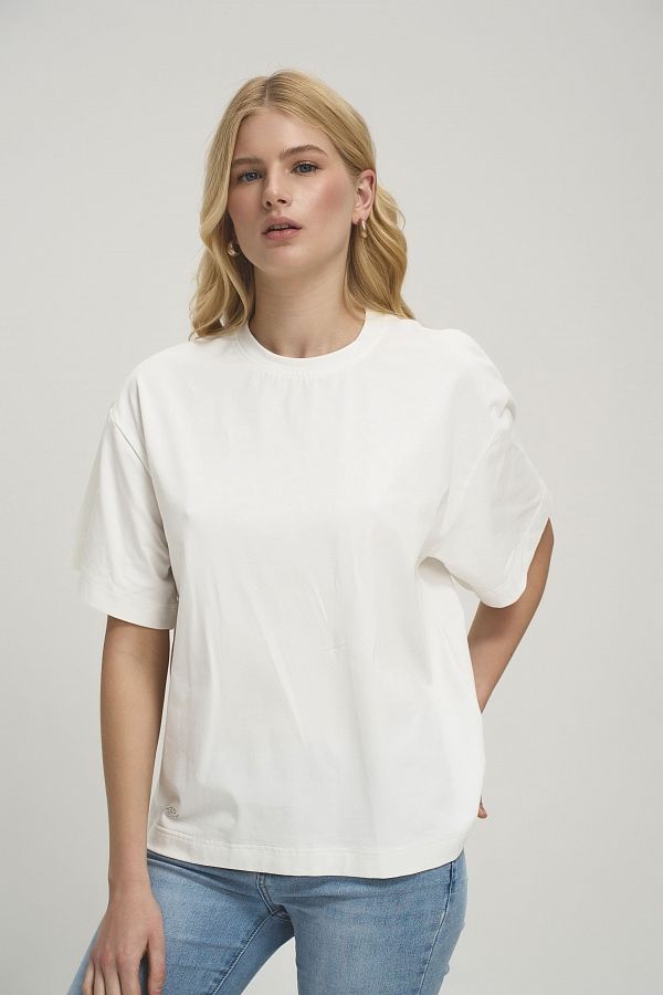 Футболка зі стразами MBocharova біла FB202411/1 #RU# Футболка со стразами MBocharova белая FB202411/1 № 1