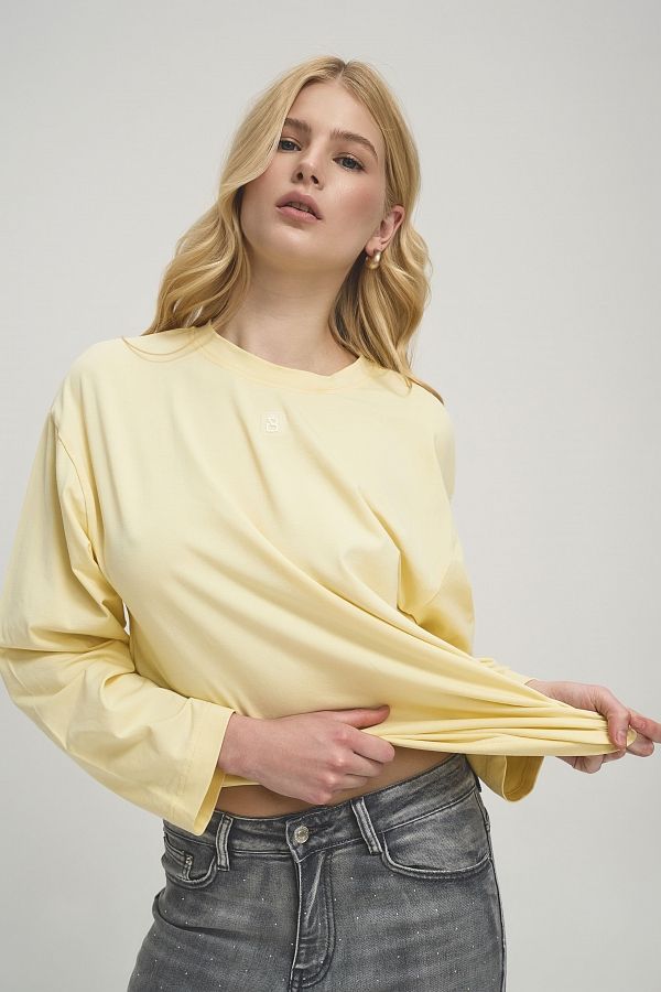 Лонгслів oversize MBocharova лимонний DK0215/5 #RU# Лонгслив oversize MBocharova лимонный DK0215/5 № 2