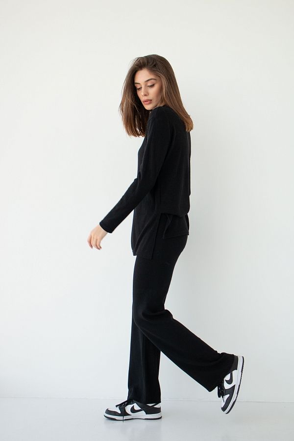 Костюм трикотажний чорний Н0622/2 #RU# Костюм трикотажный черный Н0622/2 № 4