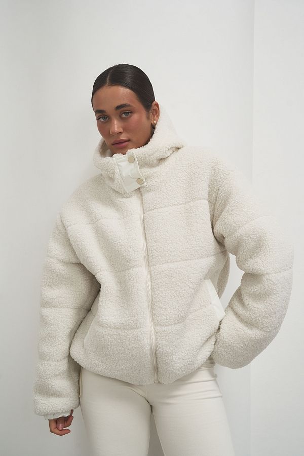 Куртка тедді молочна 240902/1 #RU# Куртка двухсторонняя тедди молочная  240902/1 № 2