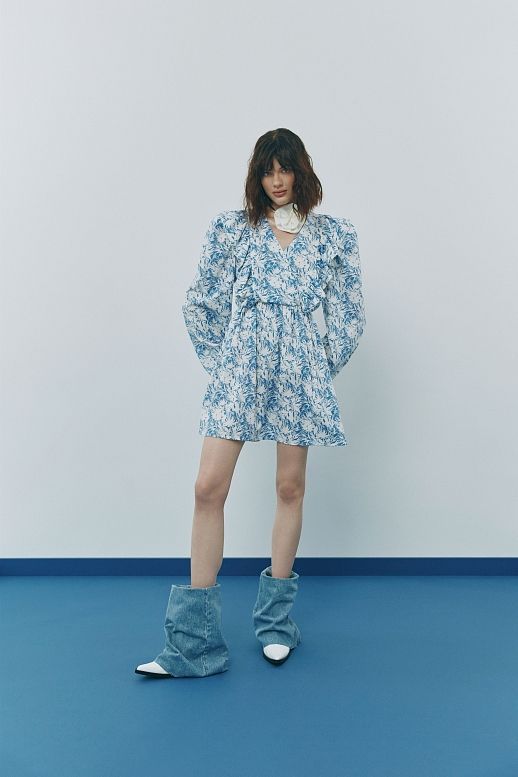 Сукня з воланами блакитна - №2