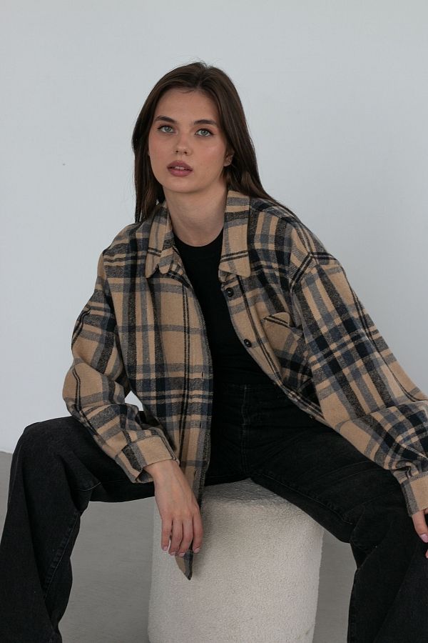 Сорочка утеплена капучінова МБС4002s/2 #RU# Рубашка утепленная капучиновая МБС4002s/2 № 3