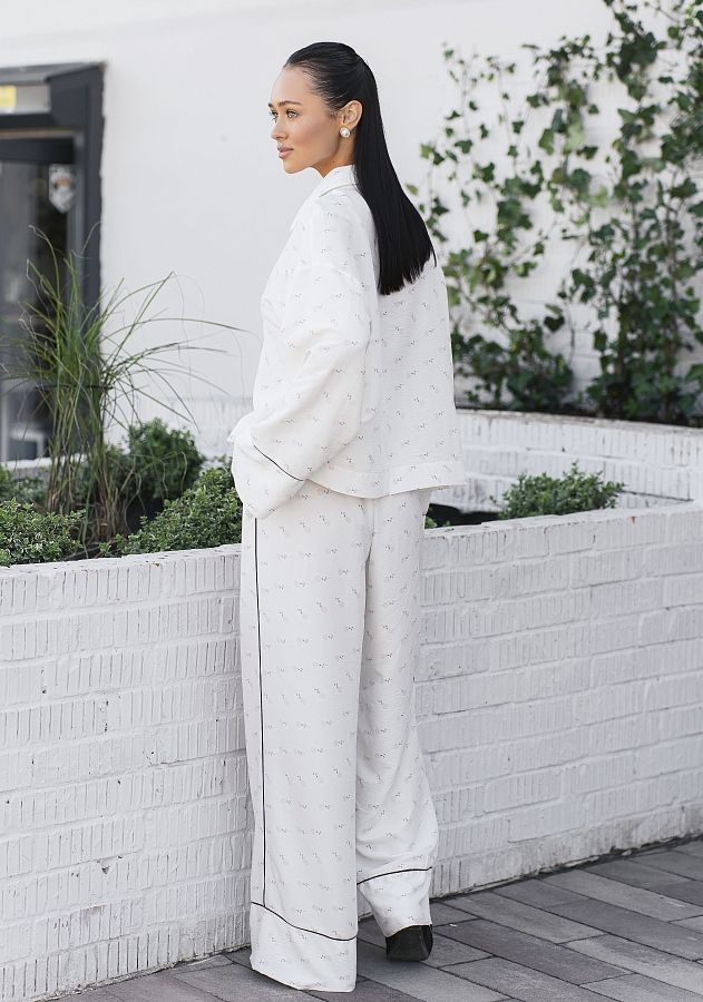 Костюм на гудзиках молочний в піони ЧТ10/5 #RU# Костюм на пуговицах молочный в пионы. ЧТ10/5 № 3