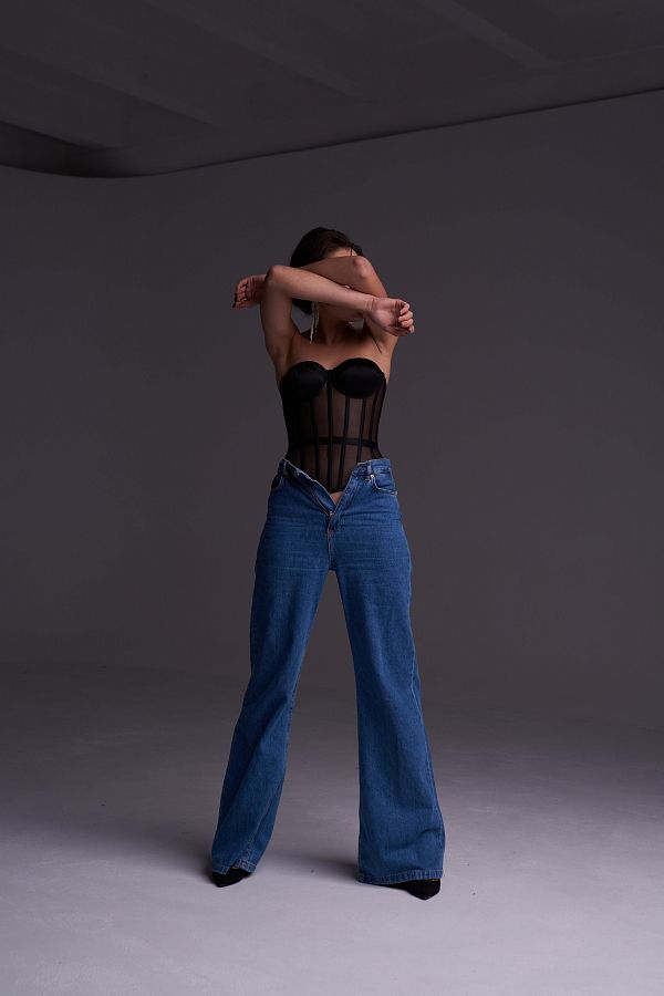 Джинси палаццо сині 22 розмір DJ33 #RU# Джинсы палаццо синие 22 размер DJ33 № 1