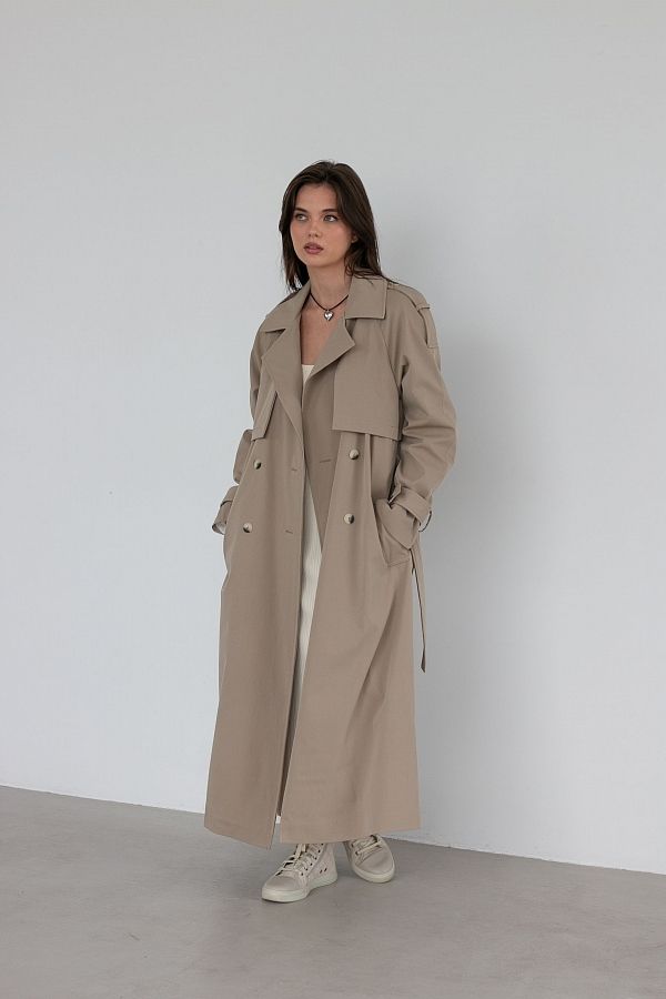 Тренч котон на підкладці капучіновий С0523/1 #RU# Тренч котон на подкладке капучиновый С0523/1 № 2