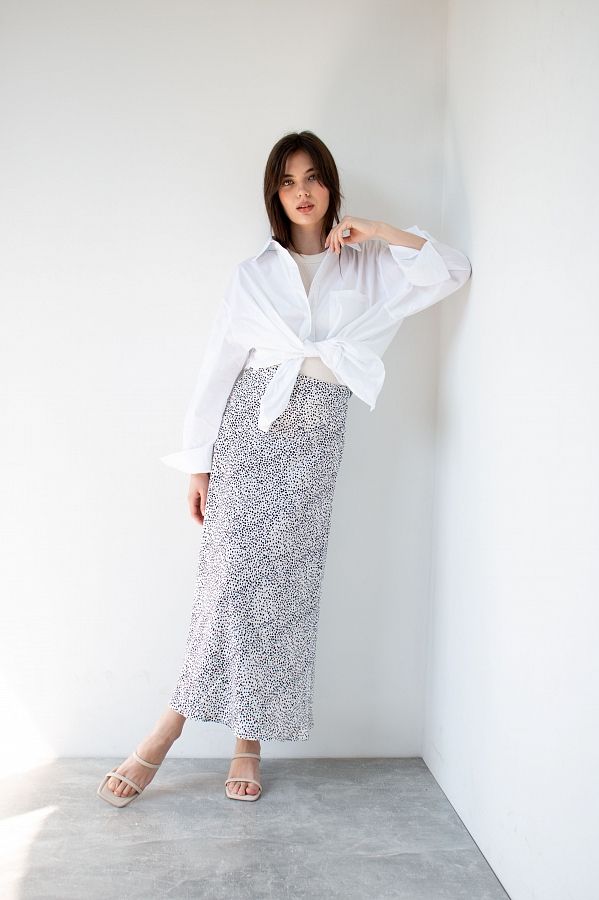 Спідниця максі біла B0123/2 #RU# Юбка макси белая B0123/2 № 3