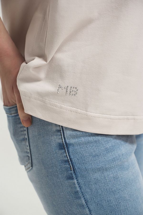 Футболка зі стразами MBocharova бежева FB202411/5 #RU# Футболка со стразами MBocharova бежевая FB202411/5 № 3