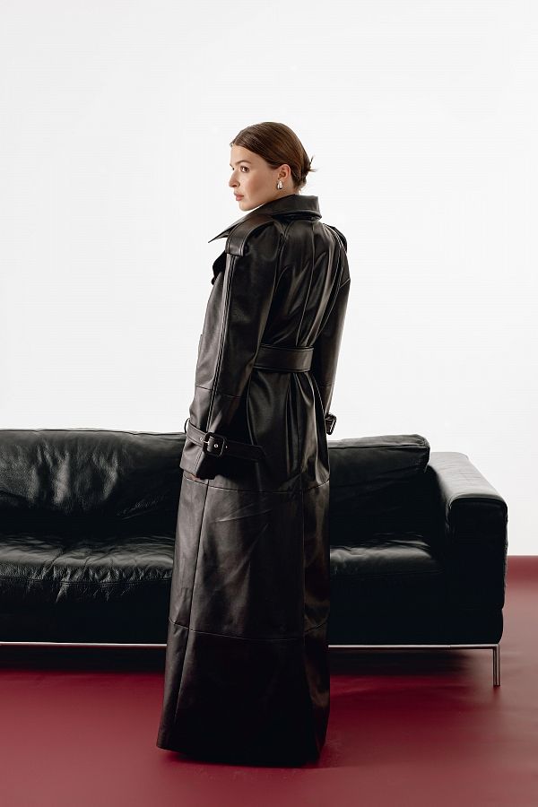 Тренч максі чорний  PREMT/02 № 6