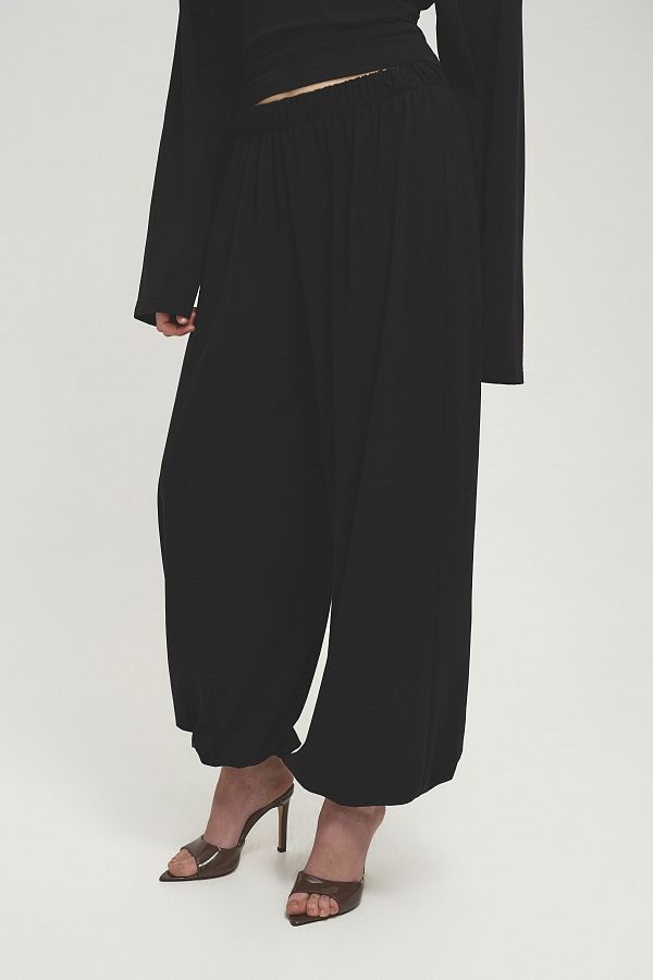 Костюм з лонгслівом на шнурівці та широкими штанами чорний SET-LONG/1 #RU# Костюм с лонгсливом на шнуровке и широкими брюками SET-LONG/1 № 6