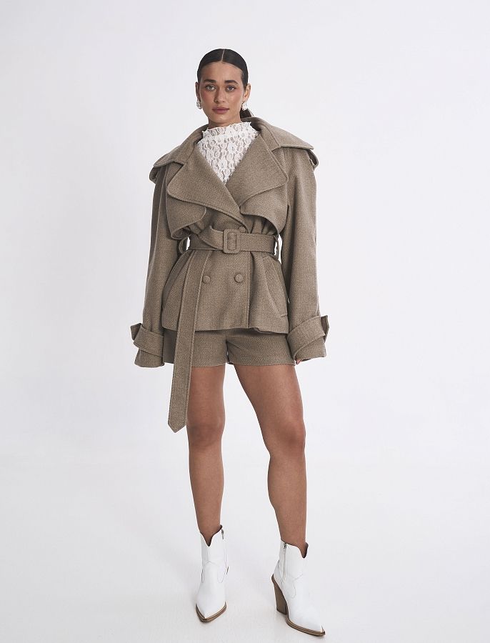 Піджак під пояс бежевий PJ-PAS/4 #RU# Пиджак под пояс бежевый PJ-PAS/4 № 1