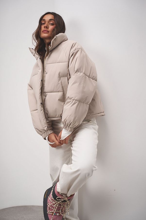 Куртка вкорочена на замку світло-сіра PUVK25/2 #RU# Куртка укороченная на замке светло-серая PUVK25/2 № 2