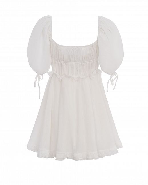 Сукня з рюшами біла - №2