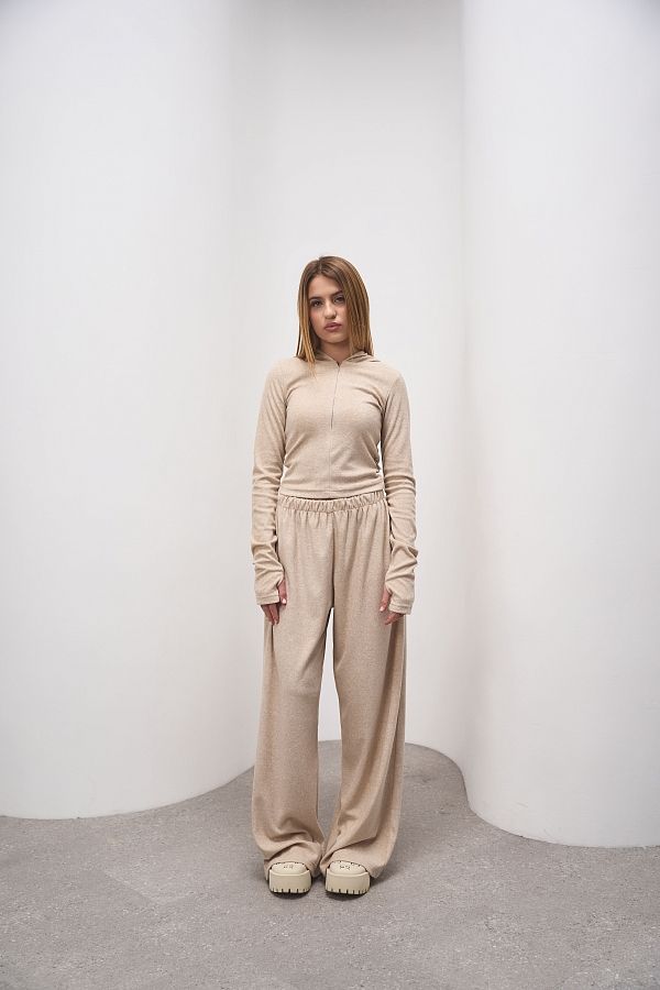 Костюм приталений із замком світло-бежевий KOSPR/3 #RU# Костюм приталенный с замком светло-бежевый KOSPR/3 № 3