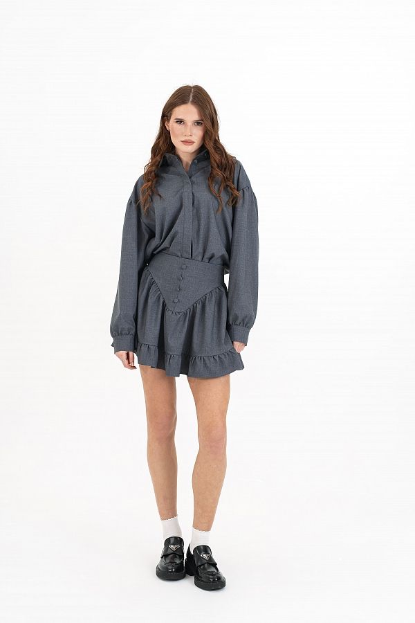 Костюм сорочка+спідниця з ґудзиками НФ-00000819/1 #RU# Костюм рубашка+юбка с пуговицами НФ-00000819/1 № 1