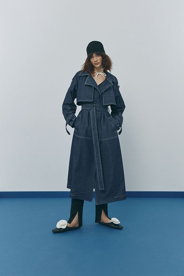 Тренч джинсовий темно-синій C0323/4 #RU# Тренч джинсовый темно-синий C0323/4 № 1