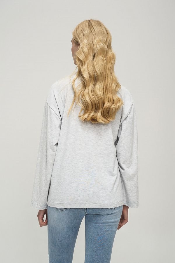 Лонгслів oversize MBocharova сірий DK0215/1 #RU# Лонгслив oversize MBocharova серый DK0215/1 № 5