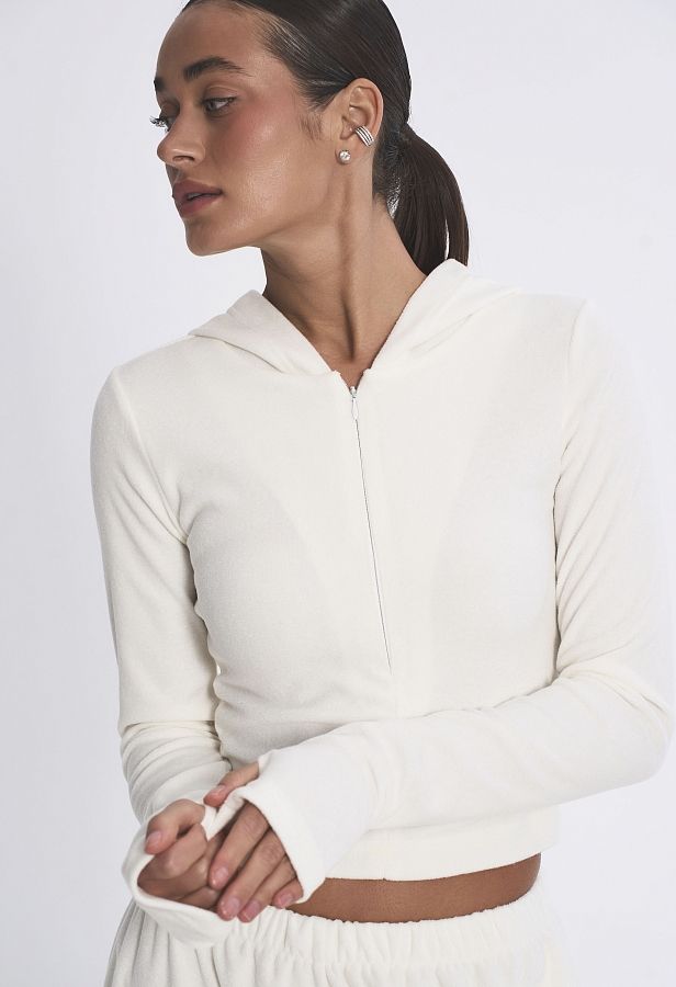 Костюм приталений із замком молочний KOSPR/6 #RU# Костюм приталенный с замком молочный KOSPR/6 № 6